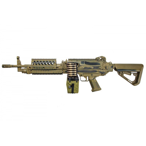 A&K x SP Systems Custom FN Licensed MK46 Mod.1 Light Machine Gun (Black,  Battle Worn, Battle Worn FDE) canada